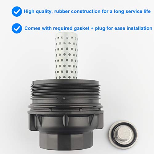 Oil Filter Housing Cap Assembly with Plug, Replace 156200S010, 15620