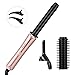 PRETTY SEE Curling Wand Interchangeable Curling Iron Ceramic Barrels Electric Hair Curler with Carry Case, Rose Gold
