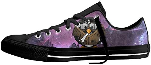 Penguin Airplane Jet Pilot Unisex Classic Canvas Lace Up Shoes Sneakers For Men & Women