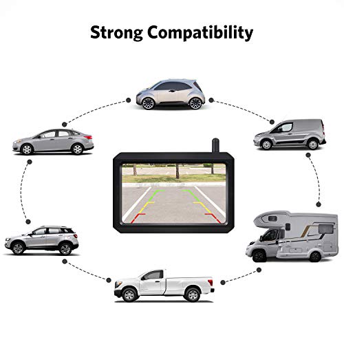 BOSCAM K7 Draadloze digitale achteruitrijcameraset met ingebouwde radiozender, 5 inch LCD-monitor, draadloze… - Afbeelding 8