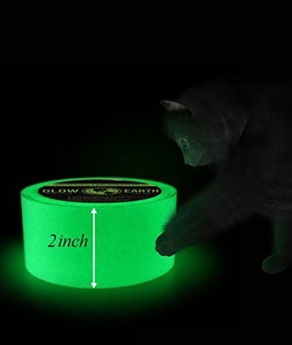 2 Inch Wide x 30' ft Length, Glow in The Dark Fluorescent Tape, Big, Double Another one