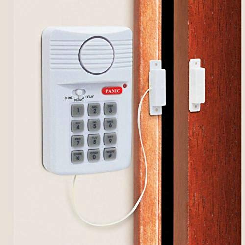 Morrivoe Wireless Security Keypad Alarm System with Panic Button Shed Garage Caravan Door Wireless Door Alarm