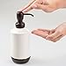 InterDesign Ashley Liquid Soap & Lotion Dispenser Pump for Kitchen or Bathroom Countertops, Ivory/Bronze
