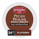 Community Coffee Medium Roast Single Serve Box, Pecan Praline Flavored, 24 Count