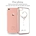 KINGXBAR for Apple iPhone 8 Case, iPhone 7 Case,Bling Diamond Crystals from Swarovski Element,Fashion Hard PC Transparent Sparkly Case Cover for Christmas Party