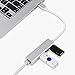 Powered USB Hub 3-Port USB 3.0 Hub with one 1 Gbps Ethernet Port Network Adapter for Mac OS X, Windows, Android, USB Flash Drives,Card Reader, Printer,Mobile HDD,and More.