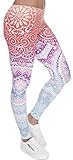 Ndoobiy Digital Printed Women’s Full-Length Yoga Workout Leggings Thin Capris Pants L1