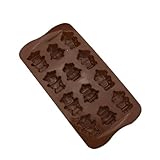 Elecday Robot Pattern Silicone Chocolate Muffin Mold Tray