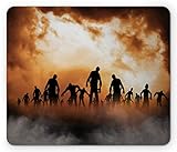 Ambesonne Halloween Mouse Pad, Zombies Dead Men