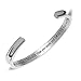 NewCHICHI Stainless Steel Grooved Cuff Bangle Bracelet Hair Tie Holder Engraved “You’re Braver than you believe, Stronger than you seem,and Smarter than you think” (2 Pack)