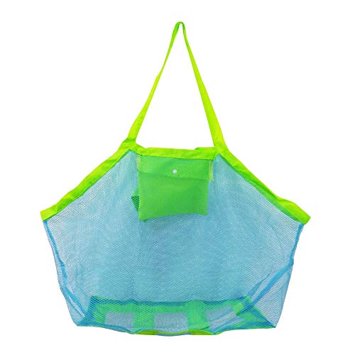 Sac de Jouets Plage en Maille Filet de Rangement Jouet pour le Transport de Jouets et de Serviettes Jouet Sable Loin 45 x 30 x 45cm