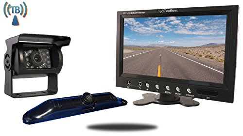 TadiBrothers 5th Wheel Wireless Backup Camera System with a 7 Inch Monitor and 2 Backup Cameras