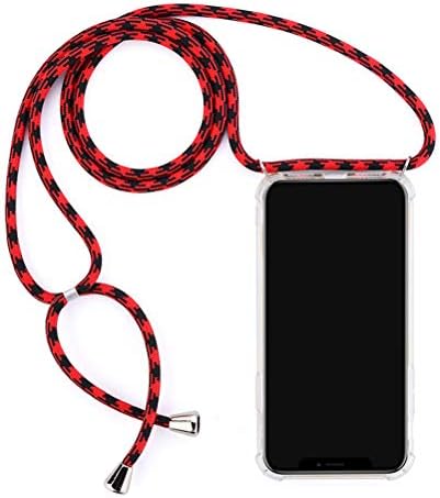 kinnter Compatible With Huawei P30 Pro Protective Cover Silicone Crystal Clear Shockproof Soft TPU Phone Cases Neck Cord Lanyard Strap Necklace Shell