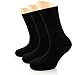 LAETAN Women's Rayon from Bamboo Dress Socks, Mid-Calf, Seamless, Soft Business Socks, Size: 6-9, Color: Black, 3 Pairs