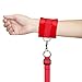 Bed Restraints with Blindfold Eye Mask and Feather Tickler, Adjustable Under Bed Restraint System with Ankle and Wrist Cuffs, Fits almost Any Size Mattress (Red)
