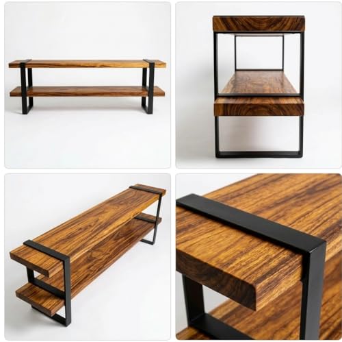 CASA FERRO Mueble para TV Escandinavo de Madera de Parota hasta 85". Ideal para Centro de Entretenimiento, Recámara o Sala. Hecho en México. (Parota 2.00 m)
