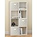 homyfort Foldable Cloth Storage Bins, Fabric Storage Cubes Organizer 12x12 with Dual Plastic Handles for Closet,Bedroom, Toys, 6 Pack,Beige Large