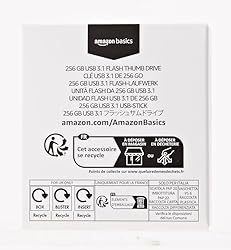 Amazon Basics 256 GB Ultra Fast USB 3.1 High
