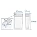 FASHEWELRY 100Pcs Plastic Flip Top Seed Bead Small Storage Containers 2x1 Rectangle Transparent Clear Box Package Candy Favor Empty Box Organizers