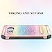 UARMOR Case for Galaxy S8 Plus, Samsung Galaxy S8 Plus Case, Luxury Glitter Bling Rugged Shockproof Dirtproof Stand Hybrid Slim Sparkle Shiny PU Leather Hard Case for Samsung Galaxy S8 Plus, Rainbow