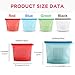 8 Pack Reusable Silicone Food Storage Bags,Wolife Airtight Seal Food Menstrual Cups/Food Grade/Versatile Preservation Bag Container for Vegetable,Liquid,Snack,Meat,Lunch,Fruit(4-Medium,4-Large)