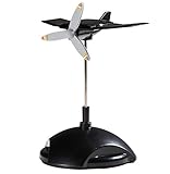 Sunnytech Mini Solar Plane Rotating Propeller Creative Solar Aircraft Ornaments Dynamic Interior Decoration Science Home Office Toy for Desk Physics Toy Solar Car Decoration Kits WJ164