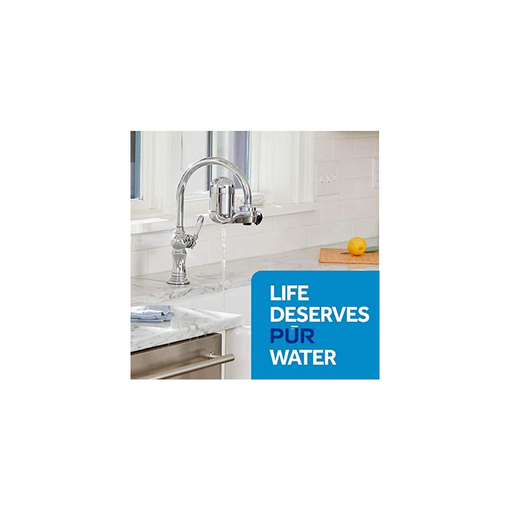 PUR PLUS Faucet Mount Water Filtration System, 3in1 Powerful, Natural