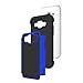 Galaxy J1 Case, Samsung J100 Case, ZeopoCase Hybrid Armor Hrad and Soft Dual Layer Defender Protective Case Cover for Samsung Galaxy J1 (2015) / J100 (Blue)