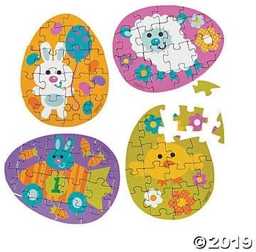 12 - Mini Easter Egg Puzzles - Individually Packaged - Perfect Easter Egg Fillers