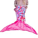PixieCrush Mermaid Tail Blanket For Teenagers/Adults & Kids Thick, Plush Super Comfy Fleece Snuggle Blanket With Double Stitching, Keep Feet Warm , For Travel, Relaxing, Camping, Napping (Large)