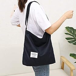 Covelin Women's Retro Large Size Canvas Shoulder