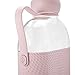Hip 22-oz Flat Water Bottle Flask with Textured Silicone Sleeve and Carrying Handle - Tritan BPA-Free Plastic (Blush)