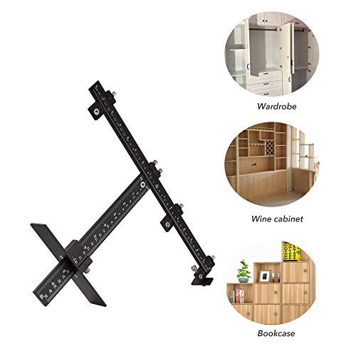 Drawer Drilling Template Jig, Adjustable Drill Guide for Door
