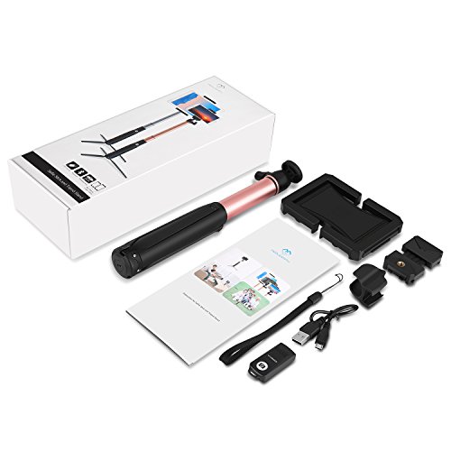 image for PERLESMITH Selfie Stick with Bluetooth Remote and Tripod Stand - Exten