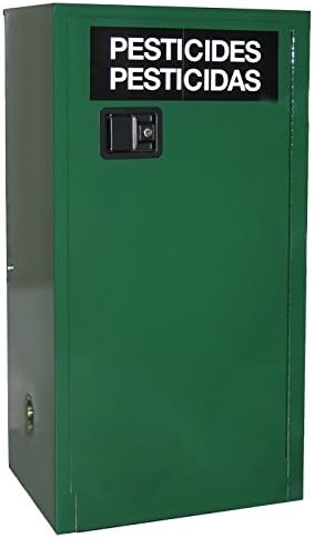 SecurallAG130 Pesticide Storage Cabinet, 2 Door, 30 Gal Cap, 44 x 43 x 18 in, FM Approved, Smart Cert, OSHA Comp, NFPA, 15 YR Warranty - AG Green