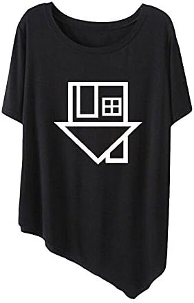 goldenharvest GH Women's Neighbourhood Printing Irregular Yoga T-Shirt Top