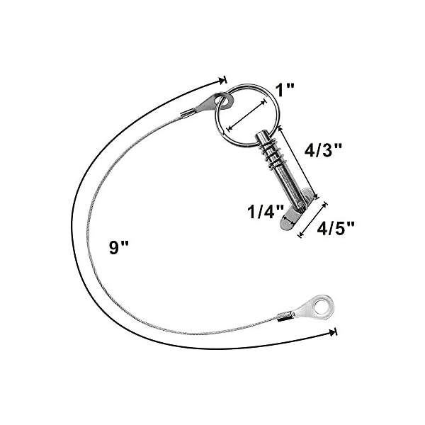 MSC-Stainless-Steel-Bimini-Top-Removable-Clevis-Pin-Tethered14-Sping-1EA