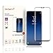 BERSEM [2PACk] Tempered Glass Screen Protector Galaxy S9,Bubble Free, Case Friendly 3D Curved Glass, Full Coverage, with Installation Tray for Samsung S9 (1 Pack Black) (S9)