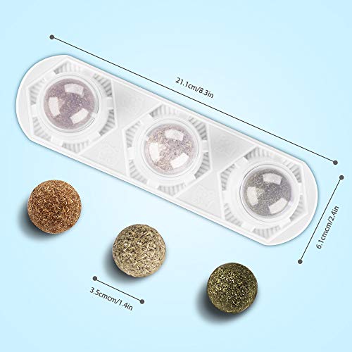 Peteast Catnip Toy, Edible Catnip Ball Safe and Healthy Catnip cat Family Chasing Game Toys, Cleaning Teeth, Protecting The Stomach