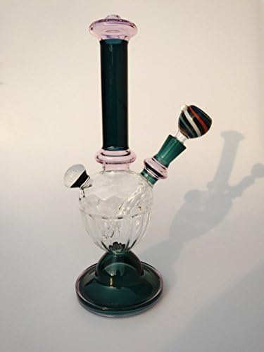 ZODA 2017 269 Newest Height 11“ joint size 14.5mm Recycler Unique Fumed Glass Teal + Pink