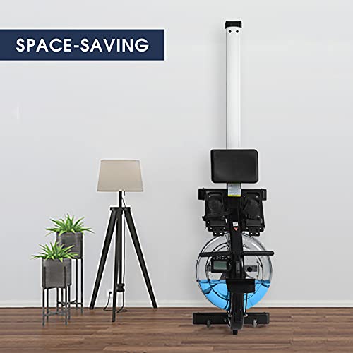 MBH Fitness Water Rowing Machine for Home Use, 330 lbs Capacity Water