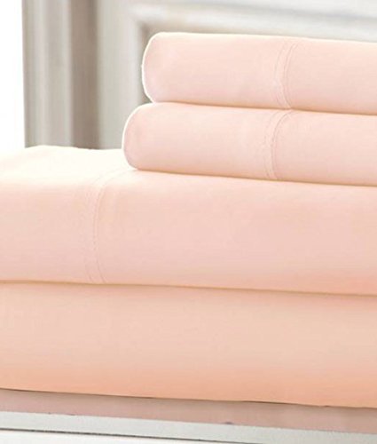 Queen Size Sheets Luxury Soft 100% Egyptian Cotton Sheet Set for Queen Size (60x80) Mattress Peach Color 550 Thread Count Deep Pocket Fits 14-16 Inches (Pattern : Solid)