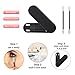 Lionvison 2 Boxes Reusable Cotton Swab, Portable Soft Double Sided Ear Cleaning Silicone Swabs Makeup, Eco Friendly Safe Washable Travel Cosmetic Makeup Cotton Buds with Case