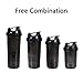 UncleHu Shaker Bottle for Protein Mixes with 22-Ounce Transparent Bottle, Two Storages and One Pill Tray,Free Combination