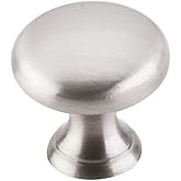 Top Knobs M1310 Asbury Collection 15/16" Mushroom Knob, Brushed Satin Nickel