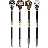 Funko POP Harry Potter Movie: Harry Potter, Hermione Granger, Lord Voldemort, and Rubeus Hagrid Pen Toppers - 4 Pack Set