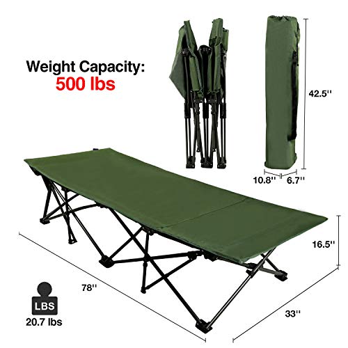 RedSwing Folding Camping Cots for Adults Heavy Duty, 33" Extra Wide