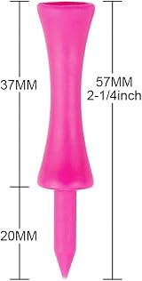 Zivisk Pink Golf Tees Plastic 57mm 100 Count Castle Tee 2-1/4 inch view 2