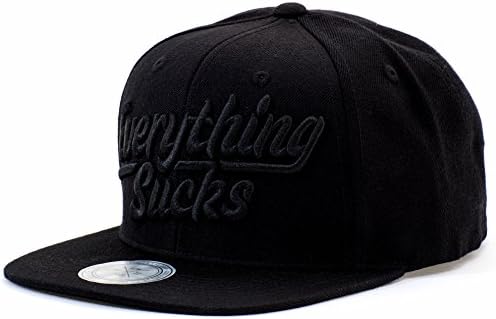 ONTOO Snapback Baseball Cap Adjustable Flat Bill Hat Wool Strapback Men Women