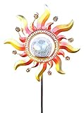 Solar Powered Glass Crackle Stake Color Changing Light with New Shining Sun (Lawn &amp; Patio)